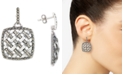 Macy's Marcasite Weave Openwork Drop Earrings in Sterling Silver